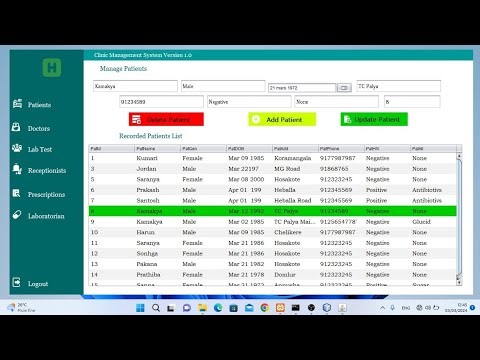 Java Swing Project (Clinic Management System) Part 2