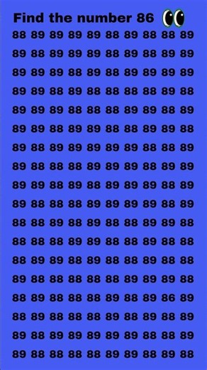 Find the number 86