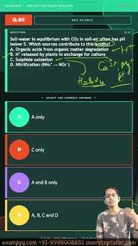 UGC NET Environmental Science December 2025 Solutions - Soil Acidity