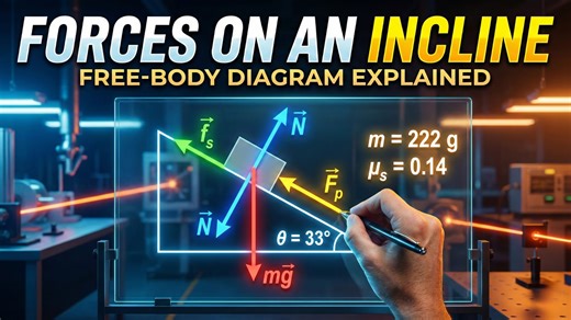 Minimum applied force for equilibrium on a friction incline