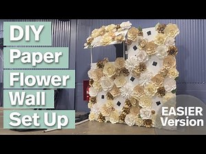 Easy Paper Flower Wall Installation: Fast Set Up Anywhere—No Van Required!