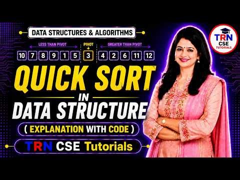 Quick Sort in Data Structure | Sorting Algorithm | DSA Full Course | Example 1
