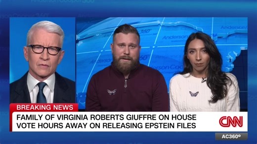 "I think right now there's nothing holding him back": The brother of Virginia Roberts Giuffre on the president now supporting the bill to release the Epstein files. | Anderson Cooper 360