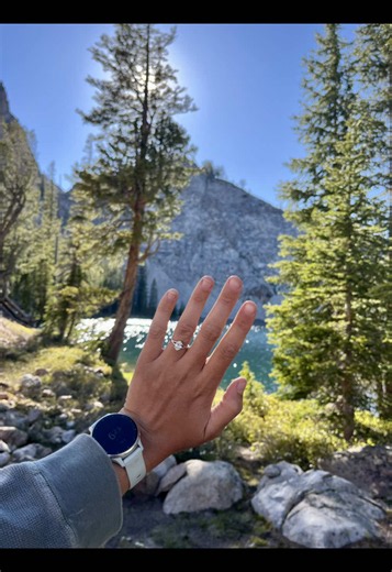 Dream Proposal at an Alpine Lake with Our English Setter