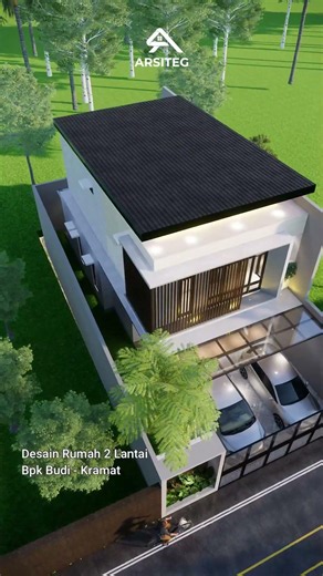 DESAIN RUMAH TINGGAL 2 LANTAI MODERN MINIMALIS DI TARUB, KAB. TEGAL #arsitekslawi #arsitektegal