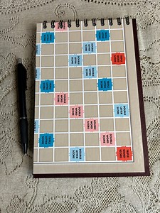 Buy Scrabble Game Board Notebook Upcycled 6x9 Journal 100 Pages A Online in India - Etsy