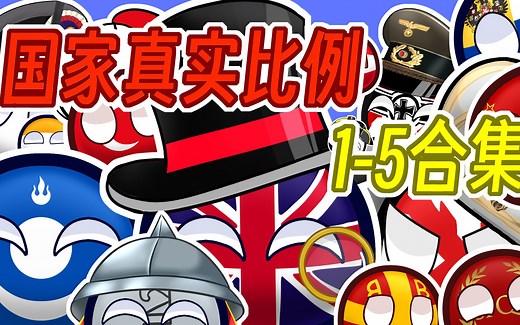 【波兰球】国家真实比例1-5合集