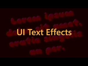 UI Text Effects - Unity plugin samples