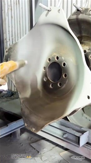 Technical Process! Spraying Powder Coating Center Disk Rims 🎨 #shorts #amazing