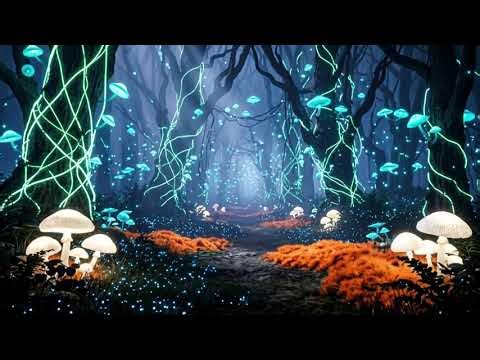 4K Bioluminescent Dreamscape | Ethereal Blue Enchanted Forest