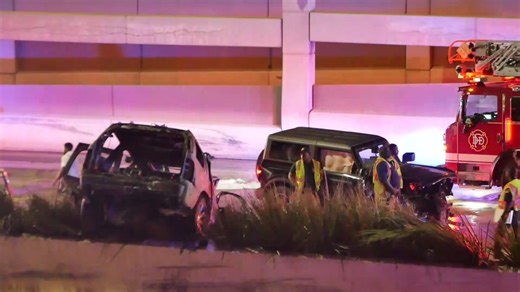 Fiery crash on US 75/Central Expressway sends at least one to the hospital
