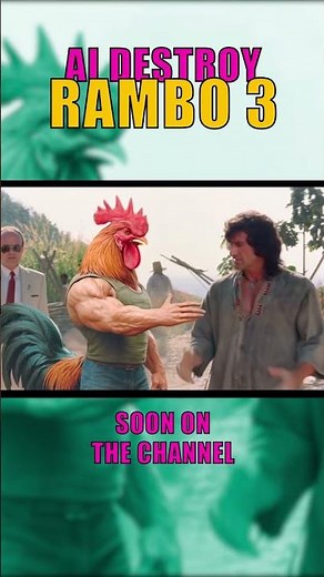 Rambo and his friend the General Rooster! AI destroys the classics of 80s cinema