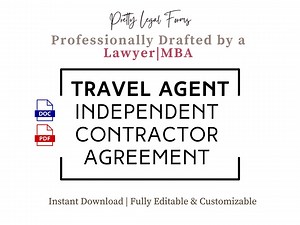 Travel Agent Independent Contractor Agreement 1099 Travel Agent Commission Subcontractor Contract Template Travel Agency Host Agreement - Etsy