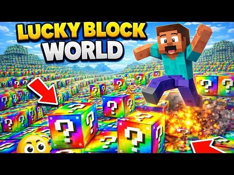 "Lucky Block World - Rainbow Surprise in Minecraft!"