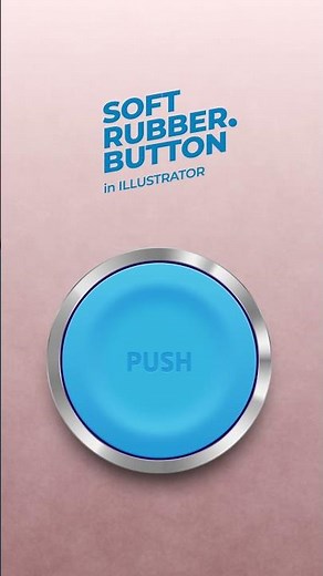 Soft Rubber Button Adobe Illustrator Tutorial Vertical #Shorts