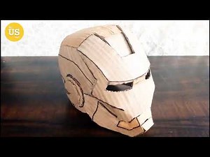 Ironman helmet from cardboard stop-motion video