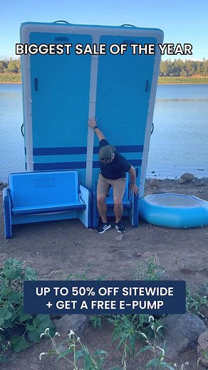 ISLE Base Camp and Cloud furniture lets you relax on land or water. Escape to a new adventure! Kick back, stretch out, and let the water do the work. Relax big and float free. See you on the water 🌊 | ISLE