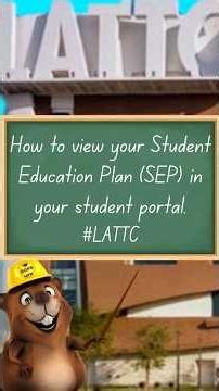 How to view your Student Education Plan (SEP) in your student portal . (mobile view) #lattc