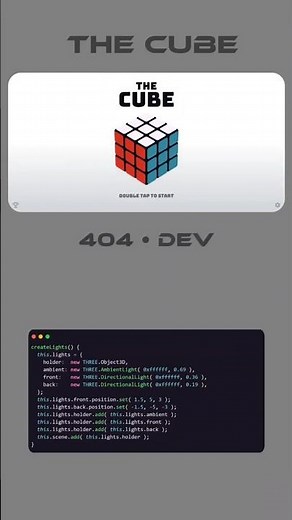 The Cube: 3D Rubik's Cube Game in Browser || Three.js Project #shorts