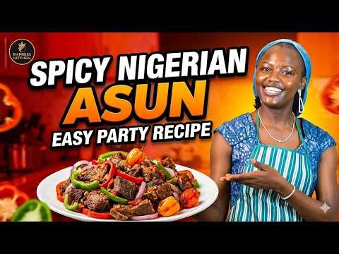How to Make Spicy Nigerian Asun | Easy African Goat Meat Recipe | Party Asun Recipe