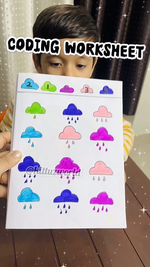 Raindrop Counting Fun! ☔🌈 This DIY cloud worksheet helps kids learn numbers and counting in an engaging way. Perfect for nursery, KG, and LKG children to boost their early math skills while enjoying hands-on learning activities. #CountingWorksheets #DIYActivitiesForKids #EarlyLearning #HomeschoolingIdeas #KittuzWorld | Renu Bala