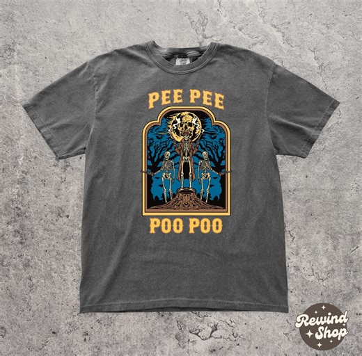 Cursed Pee Pee Poo Poo Shirt - Meme Comfort Colors Tshirt, Funny Skeleton Graphic Tee - Etsy