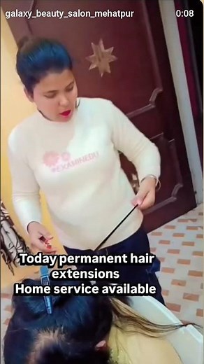 permanent hair extensions available on galaxy beauty salon and academy