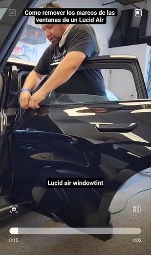 remover el marco de la ventana de un Lucid Air. how to remove the door window trim gasket #tint #yt