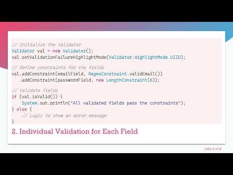 How to Validate Forms with Validator in Codename One