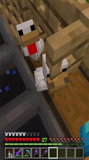 Minecraft Small Oak Wood Village Chicken Farm Update #mc #minecraft #realms #multplayer #shorts