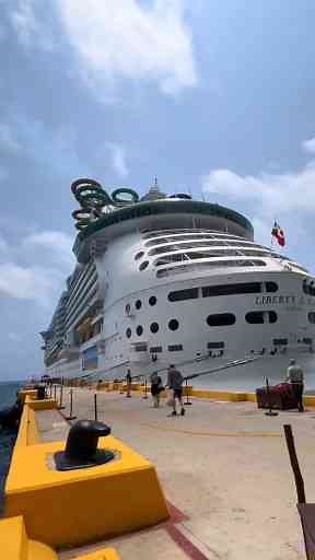 A Free Pool Area Right In The Port At Costa Maya in Mexico