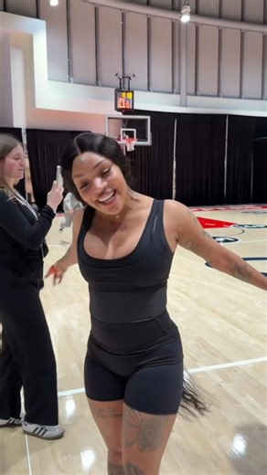 GloRilla was in her element at Celeb Game Practice! 🤣 2026 NBA All-Star Ruffles Celebrity Game tips Feb. 13th at 7:00pm/et on ESPN! | NBA