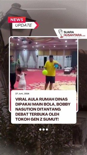 Viral Aula Rumah Dinas Dipakai Main Bola, Bobby Nasution Ditantang Debat Terbuka oleh Tokoh Gen Z!