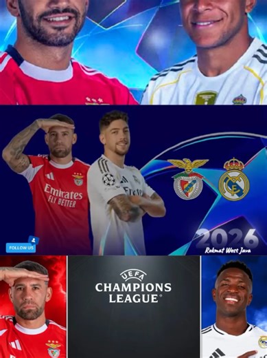 REAL MADRID V BENFICA 🗓Rabu 18 Februari 2026 🏆UEFA Champions League 🏟Da Luz Lisboa #football #uefachampionsleague #benfica #realmadrid @realmadrid #CapCut