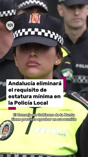 101TV on Instagram: "🚓El Consejo de Gobierno de la Junta de Andalucía tiene previsto aprobar en su reunión de la próxima semana el nuevo decreto "de ingreso, de promoción interna, de movilidad, de formación y convocatoria unificada de las policías locales de Andalucía", que recogerá la eliminación del requisito de "estatura mínima" para ingresar en el cuerpo, y permitirá que, durante los periodos de práctica, se pueda "portar el arma reglamentaria". 📲Más información, en 101tv.es #PolicíaLocal 