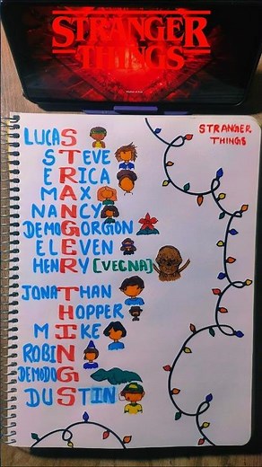 Stranger Things All Characters Name Art 😱✍️ #strangerthings5 #strangerthings #creative #trending