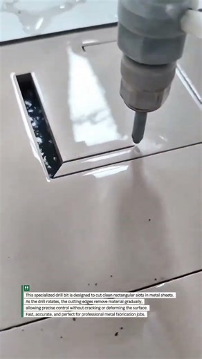 Perfect Rectangular Hole With One Drill #metalwork #tools #construction