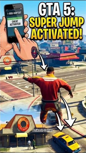 GTA 5: Super Jump Cheat Dial Code! 🏃‍♂️💨 #gta5 #shorts