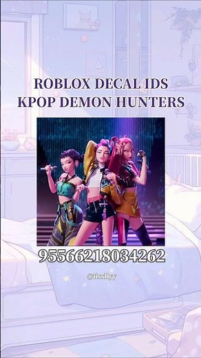 ROBLOX || KPop Demon Hunters Decal Ids Code #roblox #decals #kpopdemonhunters #huntrix #sajaboys