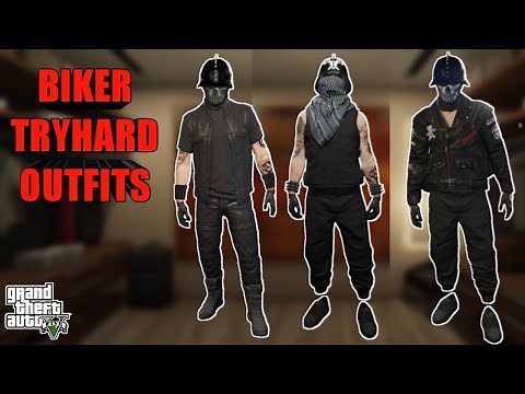 BIKER TRYHARD OUTFITS - GTA 5 ONLINE