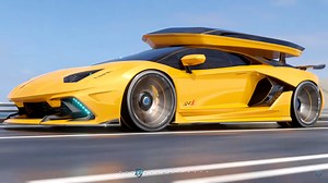 1,000-HP Widebody Lambo Aventador SVJ Packs Crazy, Digitally-Matched Rooftop Box