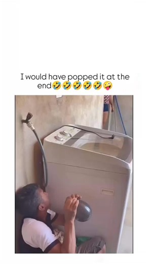 Stranger learn on Instagram: "This X post shares a 38-second prank video depicting a man biting a black balloon near a washing machine as a woman and child plug in its cord, creating comedic tension for an impending pop that the caption humorously claims the poster would preempt. Authored by @Boldyboy1975 , a comedy-focused account specializing in memes and videos, the post achieved rapid virality with 1.4 million views and 5,700 likes shortly after January 5, 2026, underscoring the platform's a
