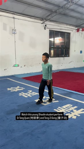 Di Tang Quan (地躺拳) and Tong Zi Gong (童子功) are built through years of patient training. Tong Zi Gong develops flexibility, joint health, and body awareness from a young age, creating a foundation that allows the body to move safely and fluidly. Di Tang Quan takes that foundation to the ground, teaching how to roll, fall, recover, and generate power close to the earth with control and precision. What looks effortless on camera is the result of time, repetition, and disciplined practice. 🎥精忠少年赵教练 