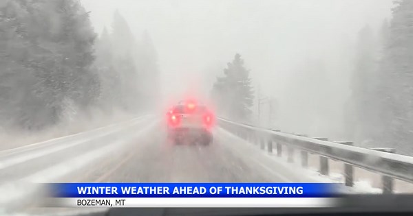 Snowy conditions hit roads in Bozeman and Big Sky