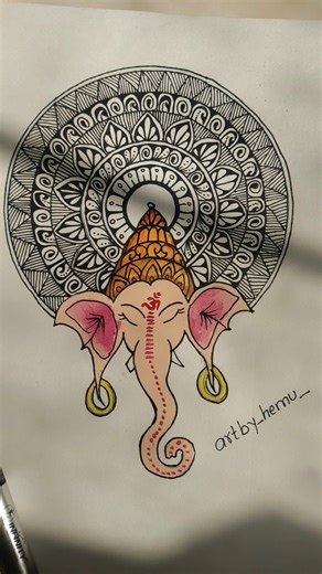 cute bappa 🙏 mandala art 🎨#viral #youtubeshorts #ytshorts #art #song #music #mandalaart