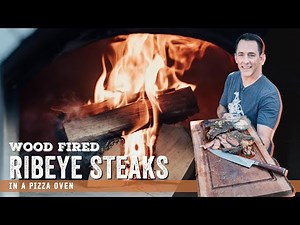 Wood Fired Ribeye Steaks in a Pizza Oven