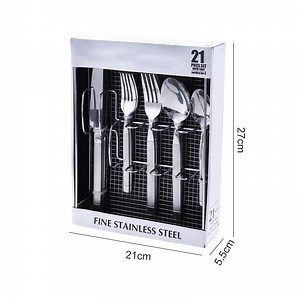[Hot Item] New Design Wholesale Hot Sale Dinnerware Classic Tableware Stainless Steel Cutlery Set with Gift Box