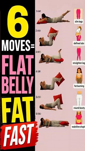 👉 🚨 6 MOVES TO FLAT BELLY FAT FAST (NO EQUIPMENT!)#bellyfatloss #flatstomach #homeworkout #short