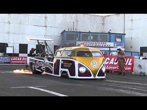 Fire Burnout at the hot rod drags 2015