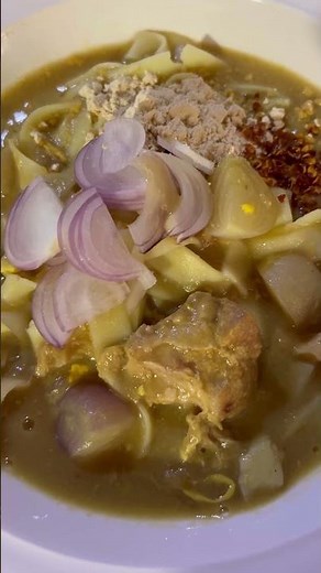 Burmese Coconut Noodles (Ohn No Khao Swe) Perfect comfort food. Simple, flavorful, and delicious!